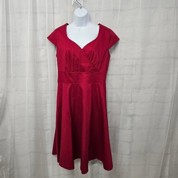 Bbonlinedress Red Fit & Flare Dress Minimalist XL - Picture 1 of 13